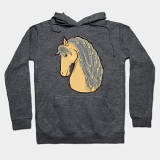 Isabelline horse with sunbeams Hoodie